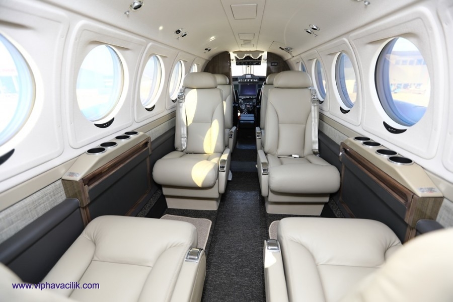 VIPHAVACILIK.COM >> PRIVATE TURBOPROP BUSINESS AIRCRAFT CHARTER TURKEY || KING AIR B250 GT